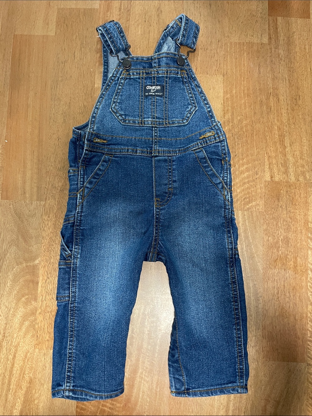 18m OshKosh B'gosh Classic Denim Overalls in Dark Blue